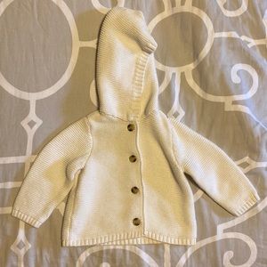 Cream Color Hooded Cardigan